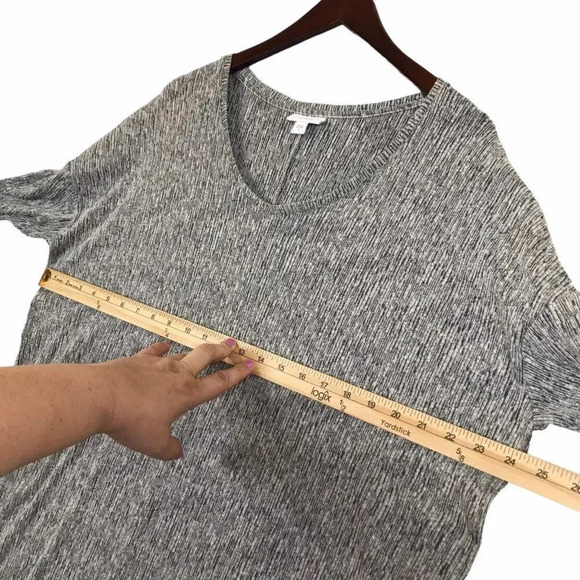 Pure Jill Knit LINEN COTTON Shift Dress Size Medium M Long Sleeve Lagenlook J - Picture 10 of 16